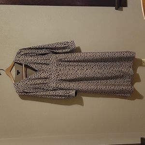 Leopard print midi dress